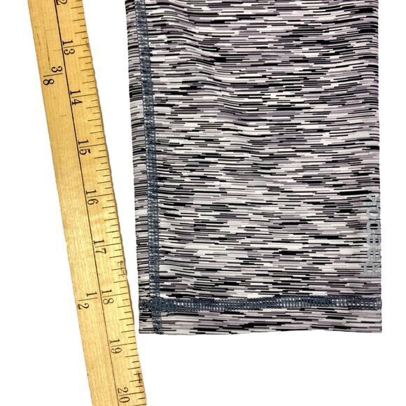 Reebook Athletic Capri Leggings XS Printed Gray Yoga Pilates Workout Gym Pull On - Picture 11 of 13